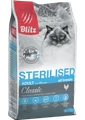 Сухой корм Blitz Classic для стерилизованных кошек с курицей Cat Sterilised BCD10-1-00400