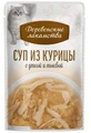 Пауч для кошек Деревенские лакомства Суп из курицы с уткой и тыквой 4 шт х 35 гр 76051141