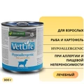 Консервы FARMINA VETLIFE NATURAL DIET DOG HYPOALLERGENIC FISH & POTATO для взрослых собак всех пород с рыбой и картофелем гипоаллергенный при пищевой непереносимости 10855/PVT300004