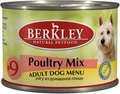 Консервы BERKLEY Adult Poultry Mix №9 для собак "Рагу из птицы цыпленок, индейка и утка" 75005