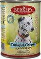 Консервы BERKLEY Adult Turkey Cheese для собак с индейкой и сыром 75071