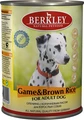 Консервы BERKLEY Adult Game Brown Rice для собак с олениной и коричневым рисом 75073