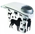 Контейнер для корма Curver PetLife  Собаки  черно-белый, на 6кг/15л, 23*50*36см 18596