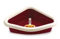 Туалет угловой Stefanplast Sprint Corner, с рамкой и совочком, бордовый, 40*56*14см (96604) 22421119