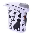 Контейнер для корма Curver PetLife  "Собаки"  черно-белый, на10кг/23л, 23*50*50см 18597