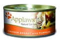 Консервы APPLAWS для взрослых кошек куриная грудка с тыквой Cat Chicken Breast/Pumpkin 24334