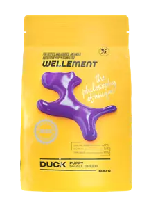 Сухой корм Wellement для щенков малых пород с уткой Puppy Small Breed Duck