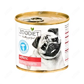 Консервы для собак ZooDiet с индюшиными сердечками поддержка функции печени Hepatic Turkey Hearts 809141006